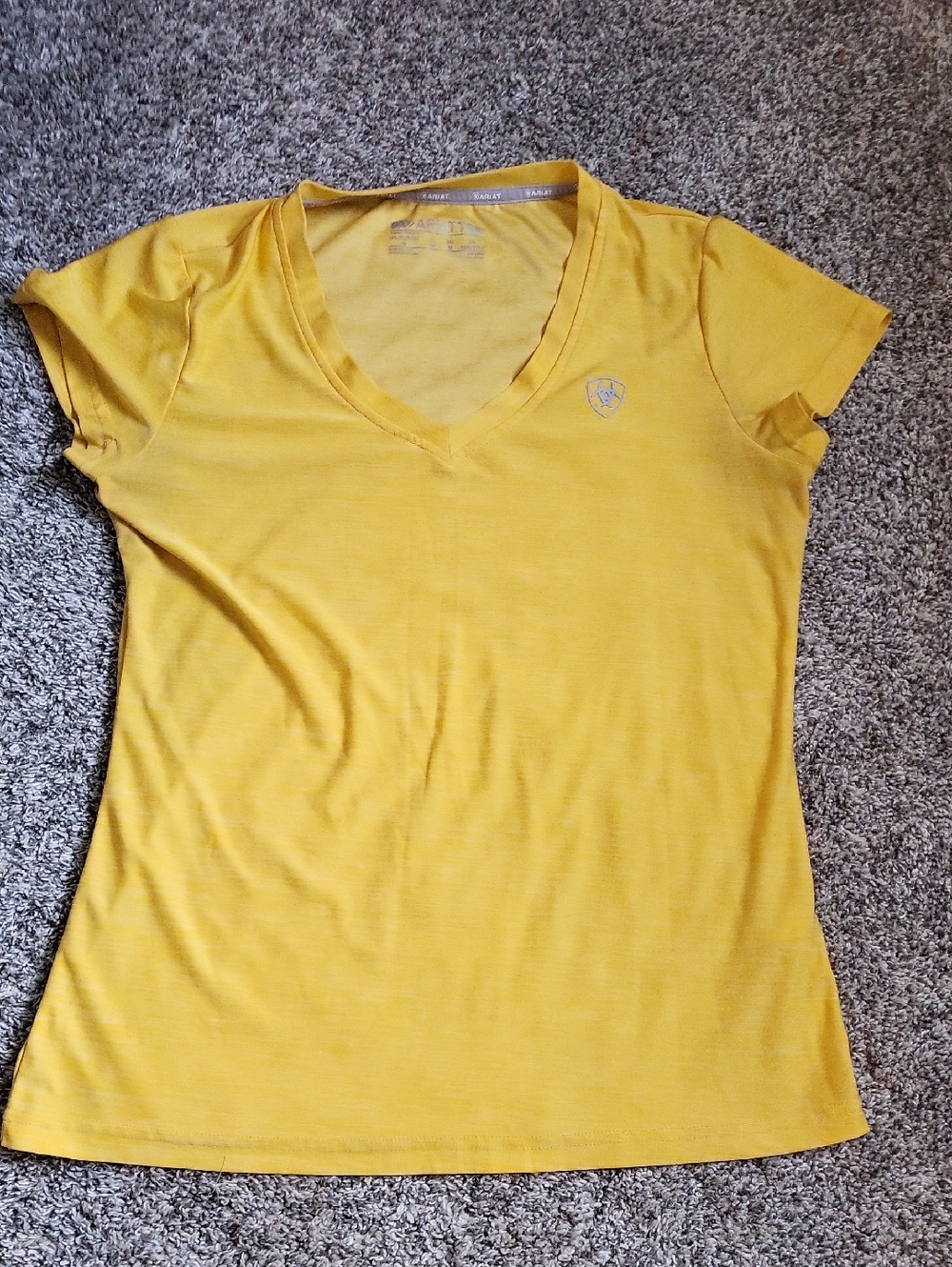 Ariat Women's Yellow V-Neck Short Sleeve Tee